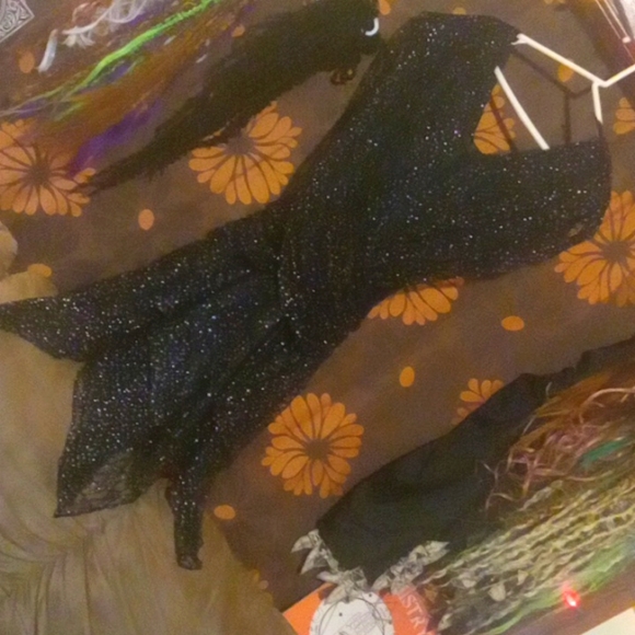 1970s-80s Vintage UNION MADE ! SCARLETT JR'S SPARKLE TULLE PARTY DRESS - Picture 3 of 16